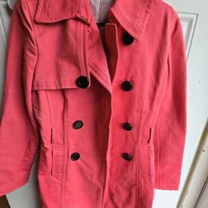 Express Vibrant Pink Trench Coat